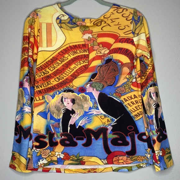 90s Art Deco AOP Shirt S Vintage Jazz Roaring 20s All Over Print 1990s - Picture 2 of 5